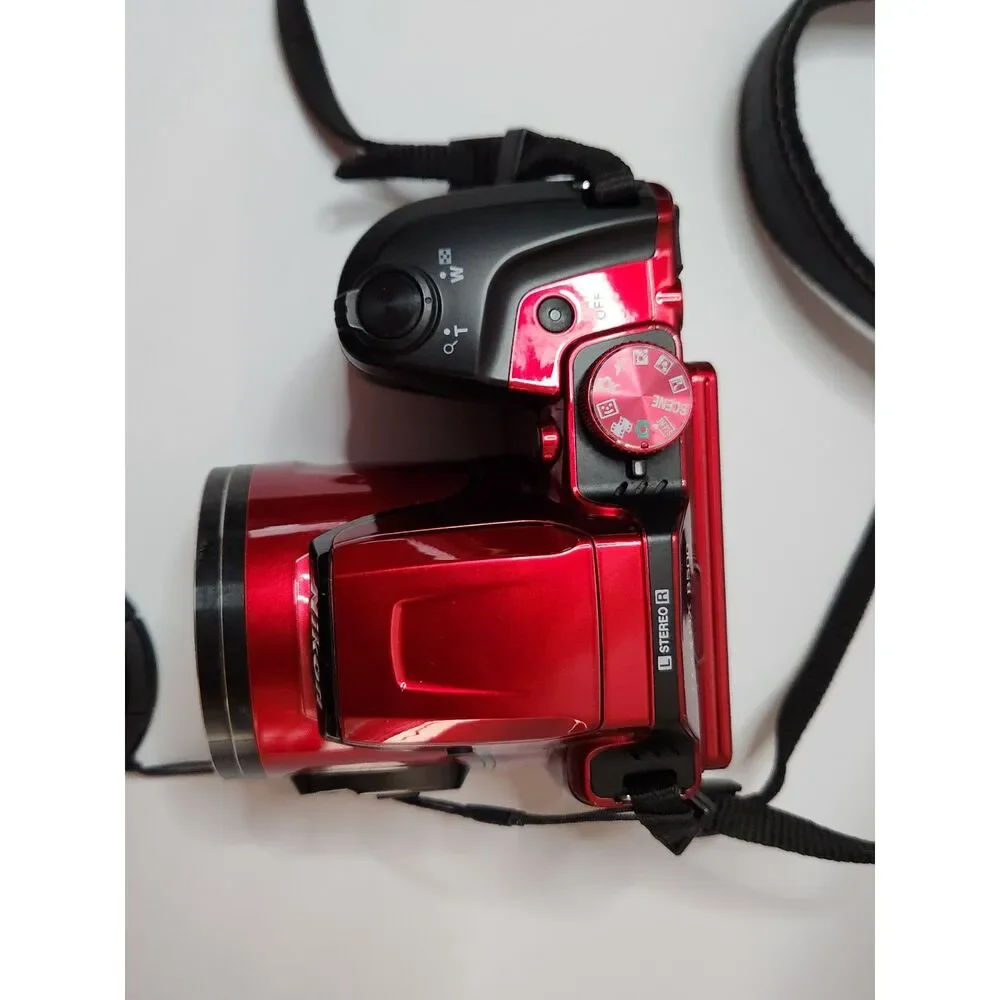 Nikon COOLPIX B500 Red – Tested – Cracked Screen – Works – For Parts/Repair